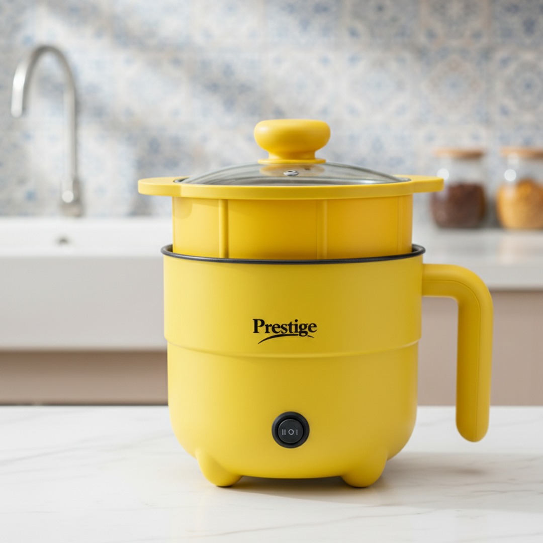 WhatsApp Image 2026-06-18 at 23.00.53 2 Litter Pestige Multifunctional Mini Electric Rice Cooker –Yellow - Image 1