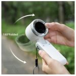 ONE STAR Handheld Turbo Fan With Digital Display and 5 Gear Wind, Foldable USB Rechargeable HandheldFan for Outdoor - Image 4