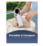 ONE STAR Handheld Turbo Fan With Digital Display and 5 Gear Wind, Foldable USB Rechargeable HandheldFan for Outdoor - Image 3